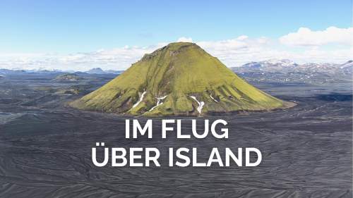 Im Flug über Island